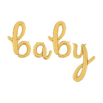 Mylar scritta Baby Oro 110 × 55 cm 