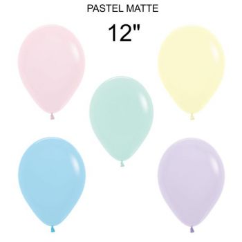 100 Palloncini Pastel Matt 12" 30 Cm