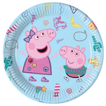 Piatto Grande Peppa Pig 23 cm - 8 pz 