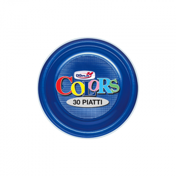 Piatti piani colors Blu 23 cm 30 pezzi