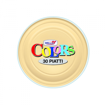 Piatti piani colors Panna 23 cm 30 pezzi
