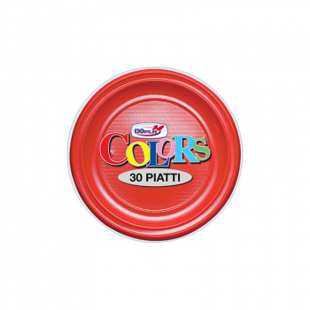 Piatti piani colors Rosso 23 cm 30 pezzi