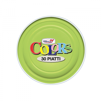 Piatti piani colors Verde Mela 23 cm 30 pezzi