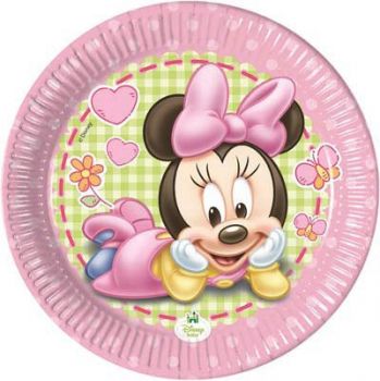 Piatti piccoli baby Minnie 18 cm 8 pz