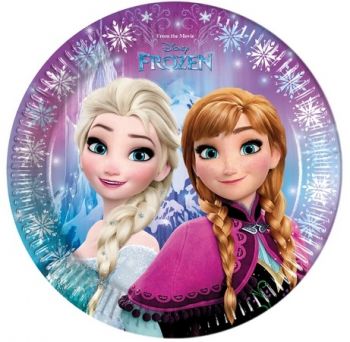 Piatti di carta grandi Frozen 23 cm confezione 8 pezzi 