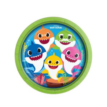 Piatti Grandi Baby Shark 23 cm - 8 pz 