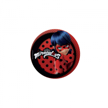 8 piattini in cartone a tema Ladybug™ 18 cm