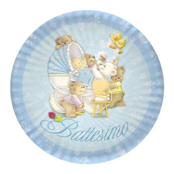 Piatto grande Baby Bears azzurro