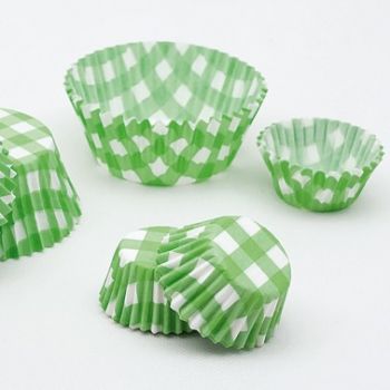100 Pirottini di carta per muffin verde prato 3 x 2 cm