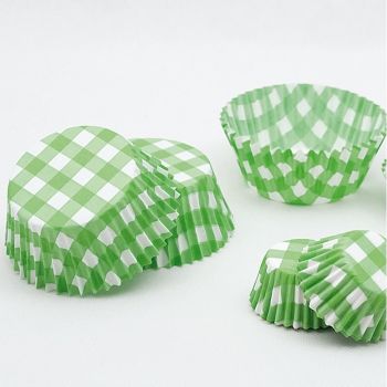 75 Pirottini di carta per muffin verde prato 5 x 2 x 3 cm