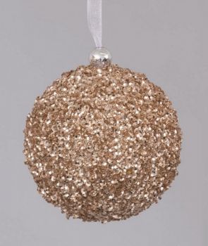 Sfera mm 80 ambra con strass