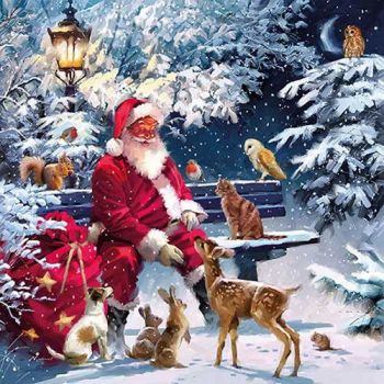 Iverno Natale Ambiente Cena Tovaglioli / partito ca.33x33 Mistletoe Christmas Perfetto Come Regalo e Decorazione Da Tavolo 