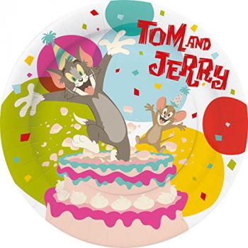 10 Piatti Grandi 23 cm Tom & Jerry