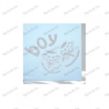 Tovaglioli Baby Boy Silver 2 veli 33 x 33 cm 20 pezzi