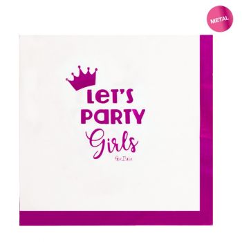Tovaglioli Let's Party Girls ecologici 33 x 33 cm - 16 pz 