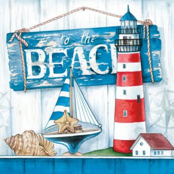 Tovagliolo Ambiente Big to the Beach in carta 33 x 33 cm 20 pz 