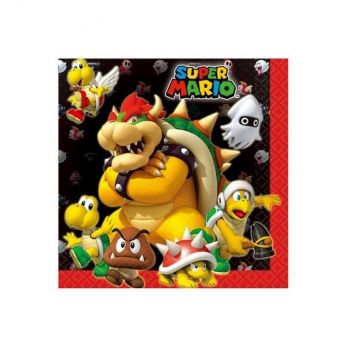 20 Tovaglioli Super Mario 33 X 33 cm