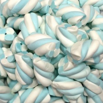 Marshmallow Estruso Treccia Bianco Azzurra