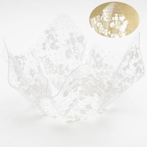 Contenitore pet decoro bianco 26 x 26 x 15.5 cm