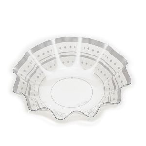 Contenitore pet decoro argento 32 x 4.2 cm