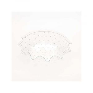 Contenitore pet pois bianco 22 x 6.5 cm