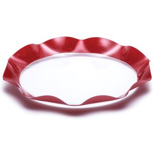 Contenitore pet decoro rosso perlato 32 x 32 x 4.2 cm