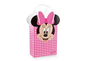 Shopper box con cordini Minnie's Party Rosa