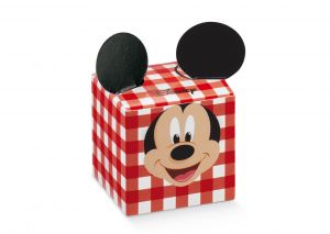 Scatola cubo Mickey Party Rosso