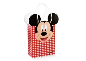 Shopper box con cordini Mickey Party Rosso