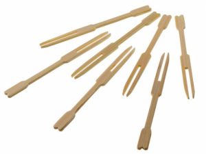 Forchettine Natural Bamboo 9 cm 100 pezzi